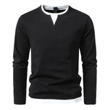 Caleb Men's Long Sleeve Combed Cotton Tee