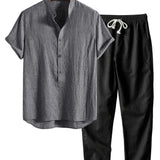 Casual Men's Short-Sleeve Set