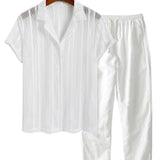 Men's Short-Sleeve Set – Black & White