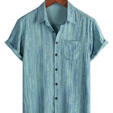 Striped Men's Shirt with Pocket