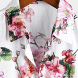 Navy or White Floral Men's Shirt