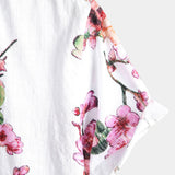 White Floral Men's Shirt