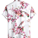 Navy or White Floral Men's Shirt