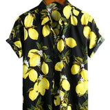 Yellow Lemon Hawaiian Men's Shirt