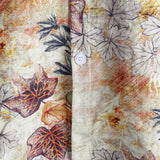 Beige Botanical Print Resort Men's Shirt