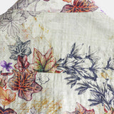 Beige Botanical Print Resort Men's Shirt