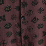 Steve Red Retro Geometric Men's Shirt