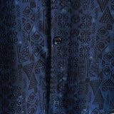 Navy Boho Tribal Print Men's Shirt