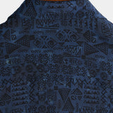 Navy Boho Tribal Print Men's Shirt