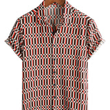 Finn Men's Retro Short-Sleeve Shirt – Red