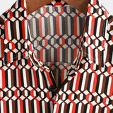 Finn Men's Retro Short-Sleeve Shirt – Red