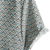 Shane Men's Retro Short-Sleeve Geometric Print Shirt – Blue