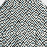 Shane Men's Retro Short-Sleeve Geometric Print Shirt – Blue
