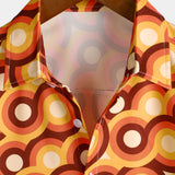 Orange Retro 70s Men's Shirt