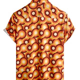 Orange Retro 70s Men's Shirt