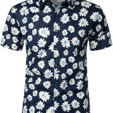 Hawaiian Daisy Print Men's Shirt