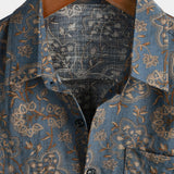 Blue 70s Paisley Men's Shirt