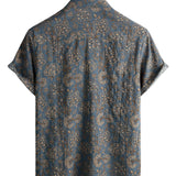 Blue 70s Paisley Men's Shirt
