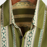 Green Aztec Retro Men's Shirt