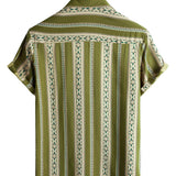 Green Aztec Retro Men's Shirt