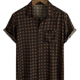 Scott Men's Retro Short-Sleeve Shirt – Brown