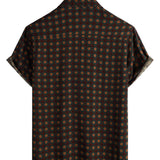 Scott Men's Retro Short-Sleeve Shirt – Brown
