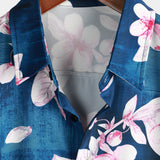 Navy Floral Camp-Collar Men's Shirt