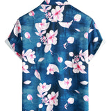 Navy Floral Camp-Collar Men's Shirt