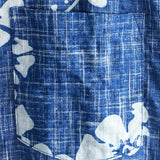 Blue Hawaiian Floral Button-Up Men's Shirt