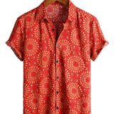 70s Boho Hawaiian Men's Shirt