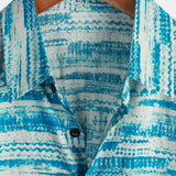 Kyle Men's Retro Short-Sleeve Shirt – Blue