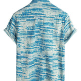 Kyle Men's Retro Short-Sleeve Shirt – Blue