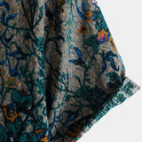 Grey Retro Floral Men's Shirt