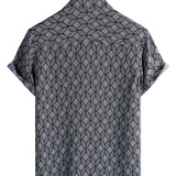 Black Retro Pocket Men's Shirt