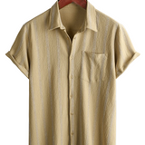 Travis Men's Hawaiian Short-Sleeve Striped Shirt