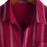 Travis Men's Hawaiian Short-Sleeve Striped Shirt