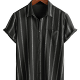 Travis Men's Hawaiian Short-Sleeve Striped Shirt
