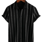 Travis Men's Hawaiian Short-Sleeve Striped Shirt