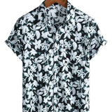 Blue Tropical Floral Men's Shirt