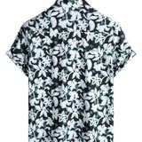 Blue Tropical Floral Men's Shirt
