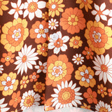 Brandon Men's Retro Floral Short-Sleeve Shirt – Orange