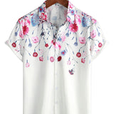 Blake Men's Floral Short-Sleeve Shirt – White