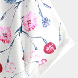 Blake Men's Floral Short-Sleeve Shirt – White