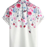 Blake Men's Floral Short-Sleeve Shirt – White