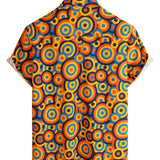 Blake Men's Retro Geometric Short-Sleeve Shirt – Yellow