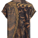 Brown Retro Vintage Men's Shirt