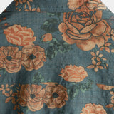 Blue Retro Floral Summer Men's Shirt