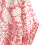 Kyle Men's Hawaiian Floral Short-Sleeve Shirt – Pink