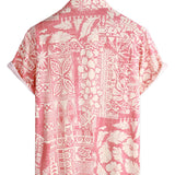 Kyle Men's Hawaiian Floral Short-Sleeve Shirt – Pink