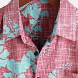 Red Floral Hawaiian Men's Shirt